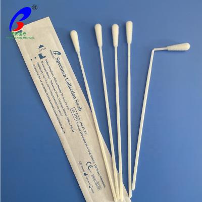 China RONGBANG Swab Suppliers Sterile Nasopharyngeal Assembled Virus Swab Sampling for sale