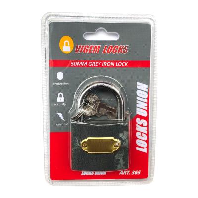 China Popular Iron 50MM Gray Iron Padlock Cheap Padlock Painting Locks for sale