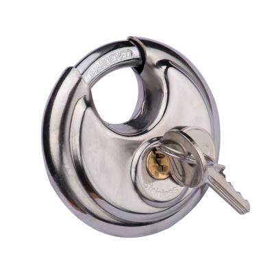 China High Security Fast Delivery Stainless Steel Padlock With Round Key Disc Key Lock Stainless Steel 70mm Padlock for sale