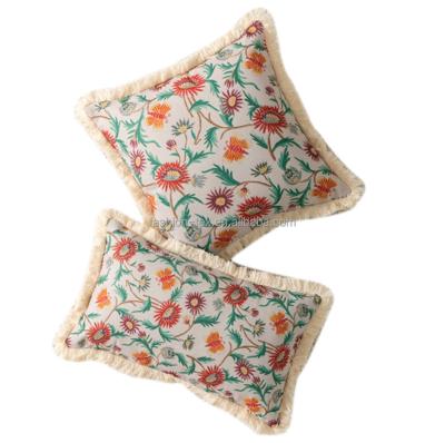 China Factory retail high quality non-toxic and wholesale new design flowers and butterfly printed pillow case cover without pillow core for sale