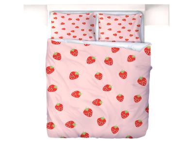 China Design Fruit Print Quilt Cover Nondisposable Luxury Customized Large Soft Large Soft Microfiber Microfiber 90grams Bedding Set Sheet Comforter for sale