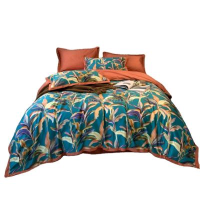 China 100% Cotton Nondisposable Flower Printed Comforter Cover Duvet Cover Bedding Sheet Set Suit for sale