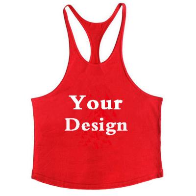 China Wholesale Custom Logo Mens Cotton Gym Vest Muscle Workout Singlet Fitness Tank Top Manufacturer Wholesale Bodybuilding Men for sale