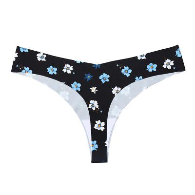 China High Quality Antibacterial Underpant Female Seamless Thongs Panties Printed Sexy Printed Thongs No Show Leopard Underwear for sale