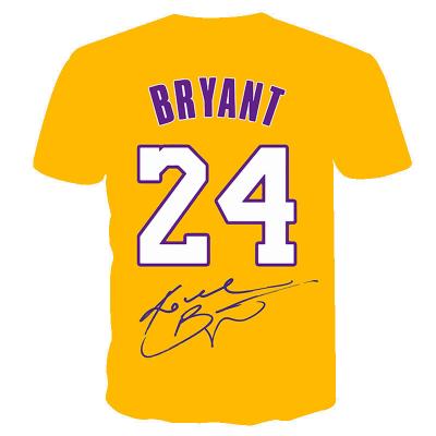 China Viable Wholesale Custom Custom Made Kobe Memorial T-shirt 24 and 8 Tank Top Heat Sublimation T-shirt for sale