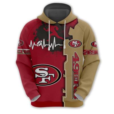 China Sustainable Hot Sale American Football Team Pod Fashion Unique Casual Men's 3D Digital Printing Hoodie for sale