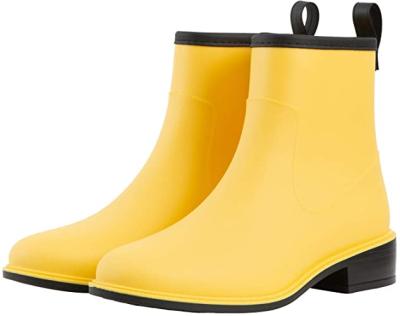 China Planone PU Short Rain Boots For Women And Stylish Lightweight Ankle Rain Shoes for sale