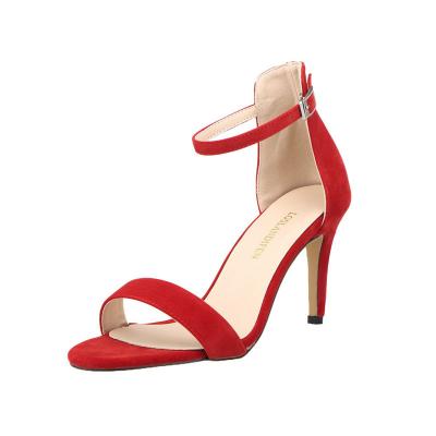 China Lightweight Women's Stilettos Pump Heel Sandals Ankle Strap Open Toe Sandals for sale