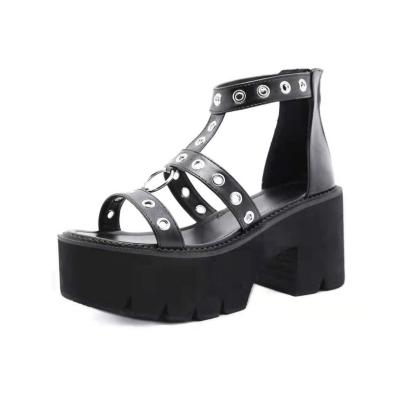 China Design Toe Ankle Strap Block Wedge Comfortable Open Toe Sandals 2021Unique Women's Heeled Sandals for sale