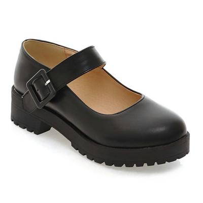 China Breathable Buckle Strap Vintage Chunky Platform Mary Janes Low Heel Women's Shoes School Uniform Cosplay Elegant Shoes for sale