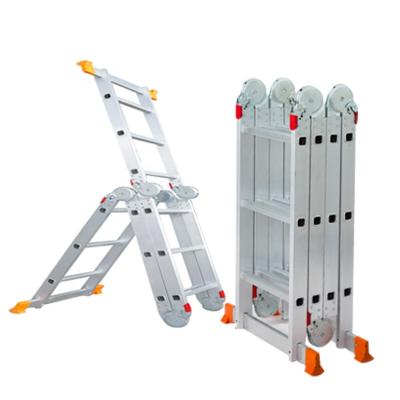 중국 Folding Ladders Aluminum Alloy Multifunctional Small Hinge Quadruple Ladder 판매용