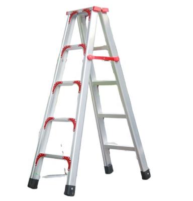 China Folding Ladders Factory New Product Aluminum Alloy Round Common Herringbone Ladder Design Single Step Ladder for sale