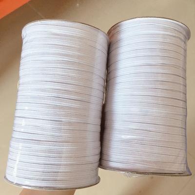 China Elastic In Stock 6mm Elastic Webbing Braid Webbing Elastic Band String Rope Band Ear Loop Strong Widely Useful for sale