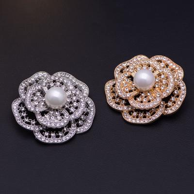 China New Series Double-Layer Pearl Shoe Buckle Exquisite Shoe Buckle Metal Shoe Accessories Detachable Shoe Clips for sale