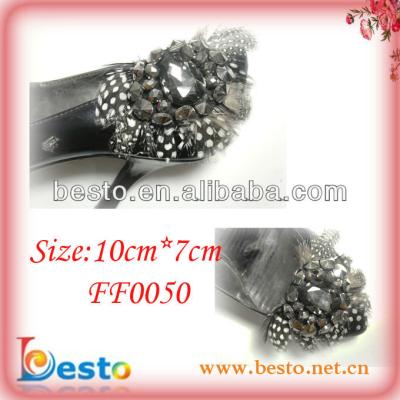 China Shoe Buckle FF0050 Fashion Decorative Part Ladies Feather Feathers For Shoes for sale