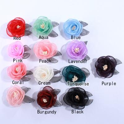 China Hot Sale Customized Handmade Dress Flower Hair Accessories Decoration For Dress for sale