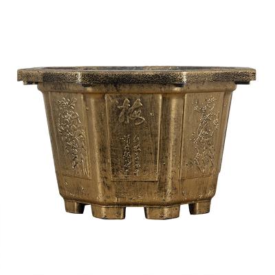 China Vintage Plant Octagonal Planters China Style Plant Indoor Outdoor Planter Wholesale Plastic Flower Pot Garden Pots for sale