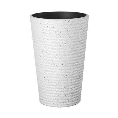 China Modern Cylindrical Large Plastic Plants Pots Flower Pot Planters Modern Large Garden Size Outdoor Indoor Planter For Home Decor for sale