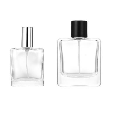 China Wholesale Cosmetic Perfume Bottle 25ml Light Vapor Clear Glass Bottle 50ml Squeezed Hydration Dispensing Empty Bottle for sale