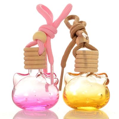 China Auto Air Freshener Car Perfume Bottle Small Indoor Hanging Volatile Glass Perfume Bottle Indoor Empty Bottle for sale