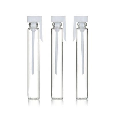 China 1ml 2ml 3ml Mini Perfume Sample Tube Bottle Cosmetic Perfume Glass Sample Vial Test Vial for sale