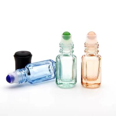 China Perfume New Design 2023 Vial Roller Bottles Roll Glass Octagonal Bottles Empty Cosmetic Roll On Glass Bottle for sale