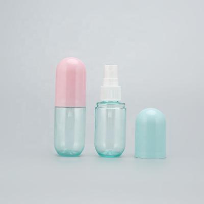 China 40ml cosmetic colorful capsule shaped plastic spray bottle new design mist spray bottle for sale for sale