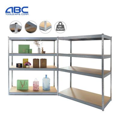 China Corrosion Protection 4 Tiers Estantes De Metal Boltless Organizer Kitchen Shelves Storage Shelving Rack For Home Garage for sale