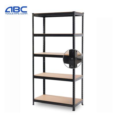 China Corrosion Protection OEM Factory Perforated Metal Shelving Height Duty 5 Tiers Boltless Rack With GS, BSCI for sale