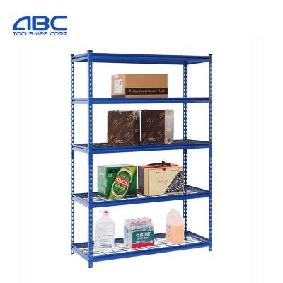 China Corrosion Protection Heavy Duty Steel Rivet Metal Warehouse Storage Boltless Shelving Rack for sale