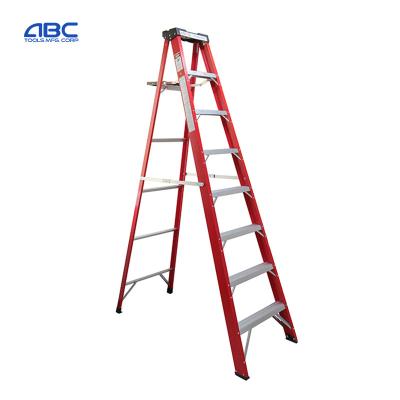 China Insulation Foldable Ladders FRP Material Ladder Safety Step Fiberglass 50 Kg Single Side Leaning Ladder for sale