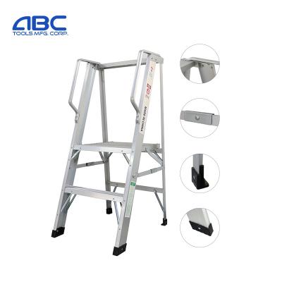 China Mini Folding Ladders Portable Aluminum Platform/Stair Ladder For Home China for sale