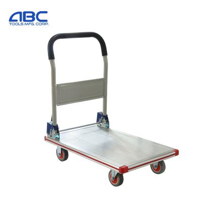 China Durable Heavy Duty Folding 400lbs Platform Hand Truck / Aluminum Trolley Cart for sale