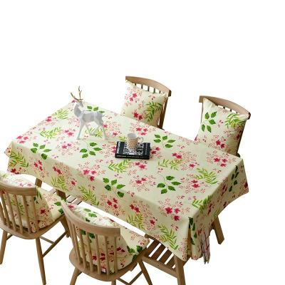 China Waterproof VTC-1109,Wholesale Modern Cotton Tablecloths Cotton Flower Garden Table Cover Picnic Linen Cloth For Kitchen Home Party for sale