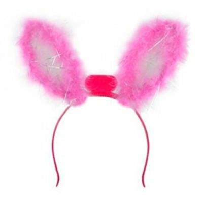 China Flashing fur Hen Party Kids Fancy Dress AD2711 IGNITION friendly material LED HEADBAND LED RABBIT EARS for sale