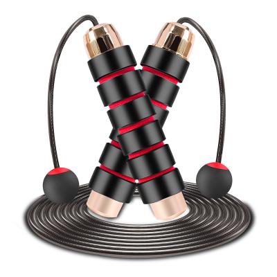 China PU Cordless Adjustable Extra Thick Cable Weighted Jump Rope Set with Ball Bearings for sale