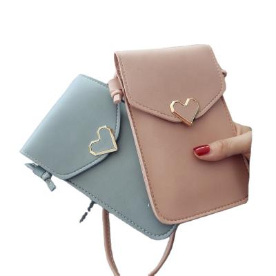 China For Phone Packing Portable PU Leather Mini Mobile Phone Accessories Custom Fashion Sling Cross - Body Bag for sale