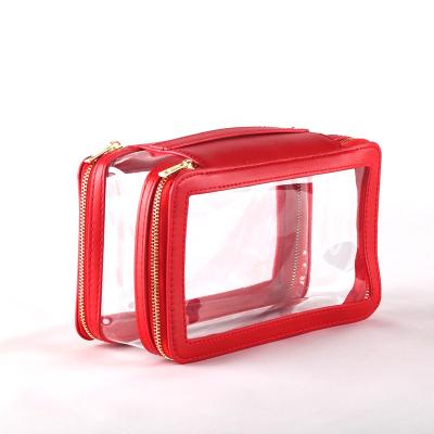 China Best Selling Practical Luxury TPU Travel Organizer Square Lash Makeup Cosmetic Clear Travel Portable Transparent Waterproof Case for sale