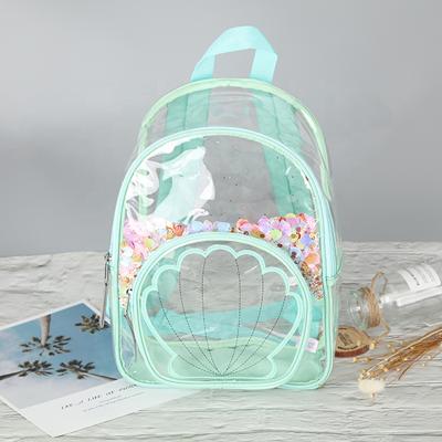 China Fashion Waterproof Ready Light Weight PVC Portable Clear Children School Backpack Bag for sale