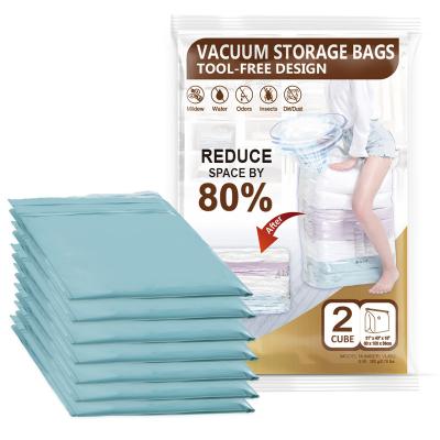 China TAILI Modern Large Capacity Clothes Storage Bag 80% Space Saver Vacuum Bags Compression No Pump Vacuum Storage Bags For Clothing for sale