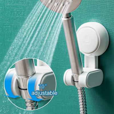 China Modern Bathroom Fixed No Adjustable Height Suction Cup Shower Head Drill Holder for sale