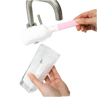 China Durable Long Handle Sponge Soft Cup Brush Cleaning For Glasses Water Mugs Thermos Cups for sale