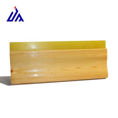 China Cheap V Shape Wooden 3 Meter Groove Rubber Squeegee Aluminum Handle Scraper for sale