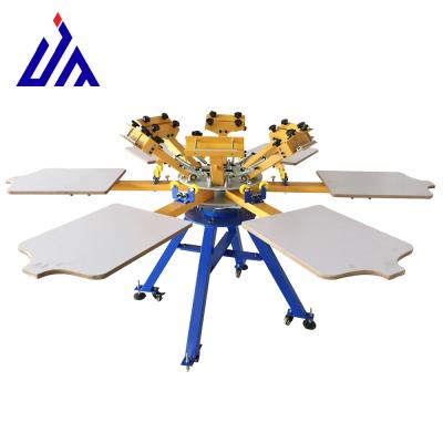 China Semi Automatic T Shirt Screen Printing Machine , Rotary Silk Screen Printing Machine for sale