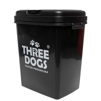 China Sustainable Plastic Dog Food Storage Container Bucket Bin Dog Cat Food Storage Container Pet Food Container for sale