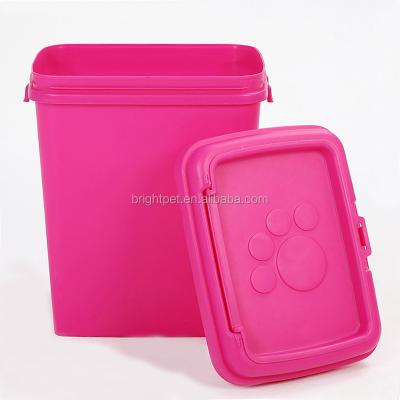 China 40L Plastic Pet Food Storage Bin Container Dog Pet Food Box for sale