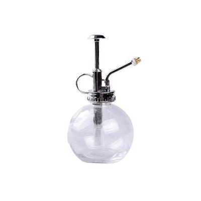 China Home Gardening Glass Round Watering Can Glass Mist Spray Bottle 270ml Clear For Garden for sale