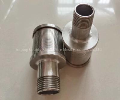 China Stainless Steel 316L Screen Nozzle Shape Wedge Wire Johnson Screen with Contunous SLot Filter Nozzle for sale