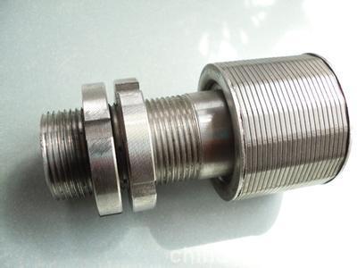 China Titanium 82mm Double Head Wedge Wire Johnson Screen Nozzle With M32mm For Mixed Bed Filter for sale