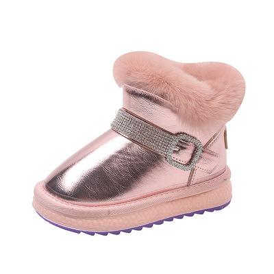 China OEM Hylobati little girls kinderschuhe lovely fashion comfort winter fleece warm waterproof Anti-slippery shoes snow boots for sale